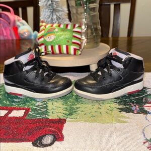 Jordan Kids Black and White Sneakers